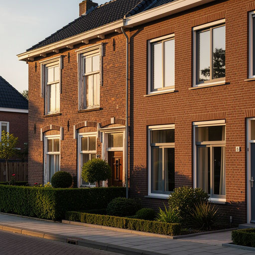 Monteur plaatst kunststof kozijnen bij een woning in Hendrik-Ido-Ambacht