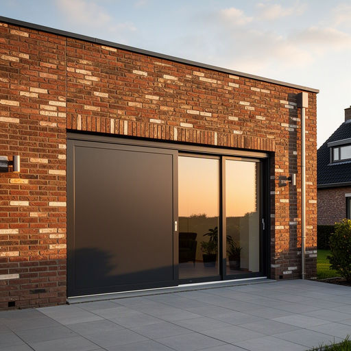 Witte kunststof hefschuifpui met HR++ glas in een rijtjeswoning