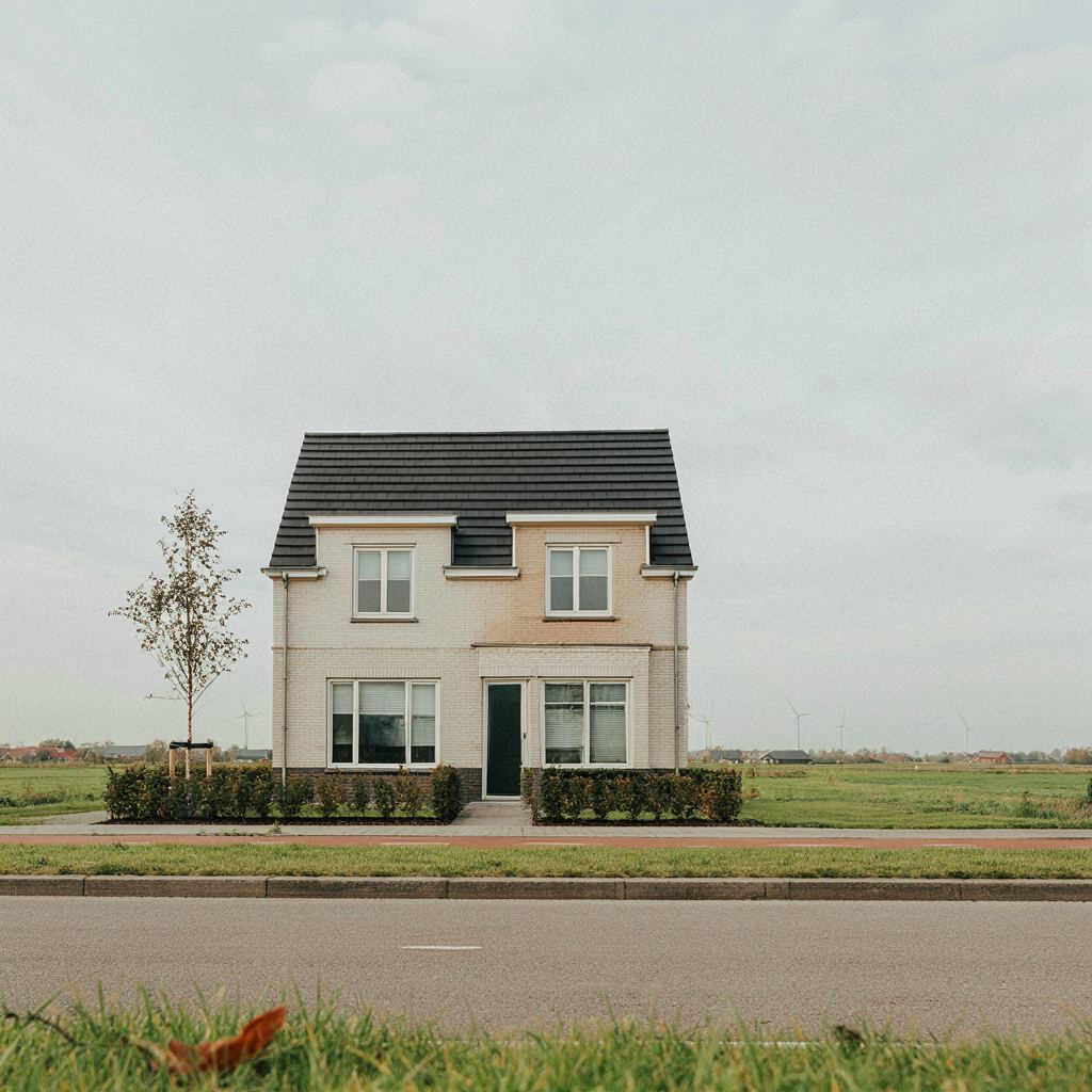 Moderne gezinswoning in een rustige wijk in 's-Gravendeel met strak afgewerkte witte kunststof kozijnen