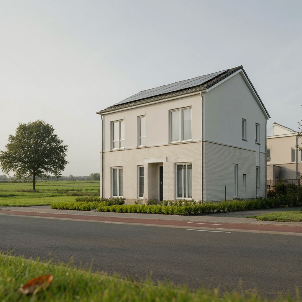 Vrijstaande woning in Strijen voorzien van onderhoudsvrije witte kunststof kozijnen